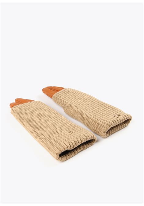 Guanti polsino a coste LOLA CASADEMUNT | LF2407047CAMEL